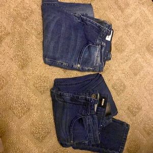 2 pairs of Hudson jeans one pair in boys size 10 and the other in size 12